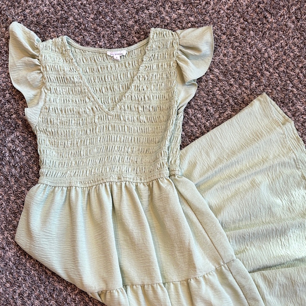 Light Green Midi Dress